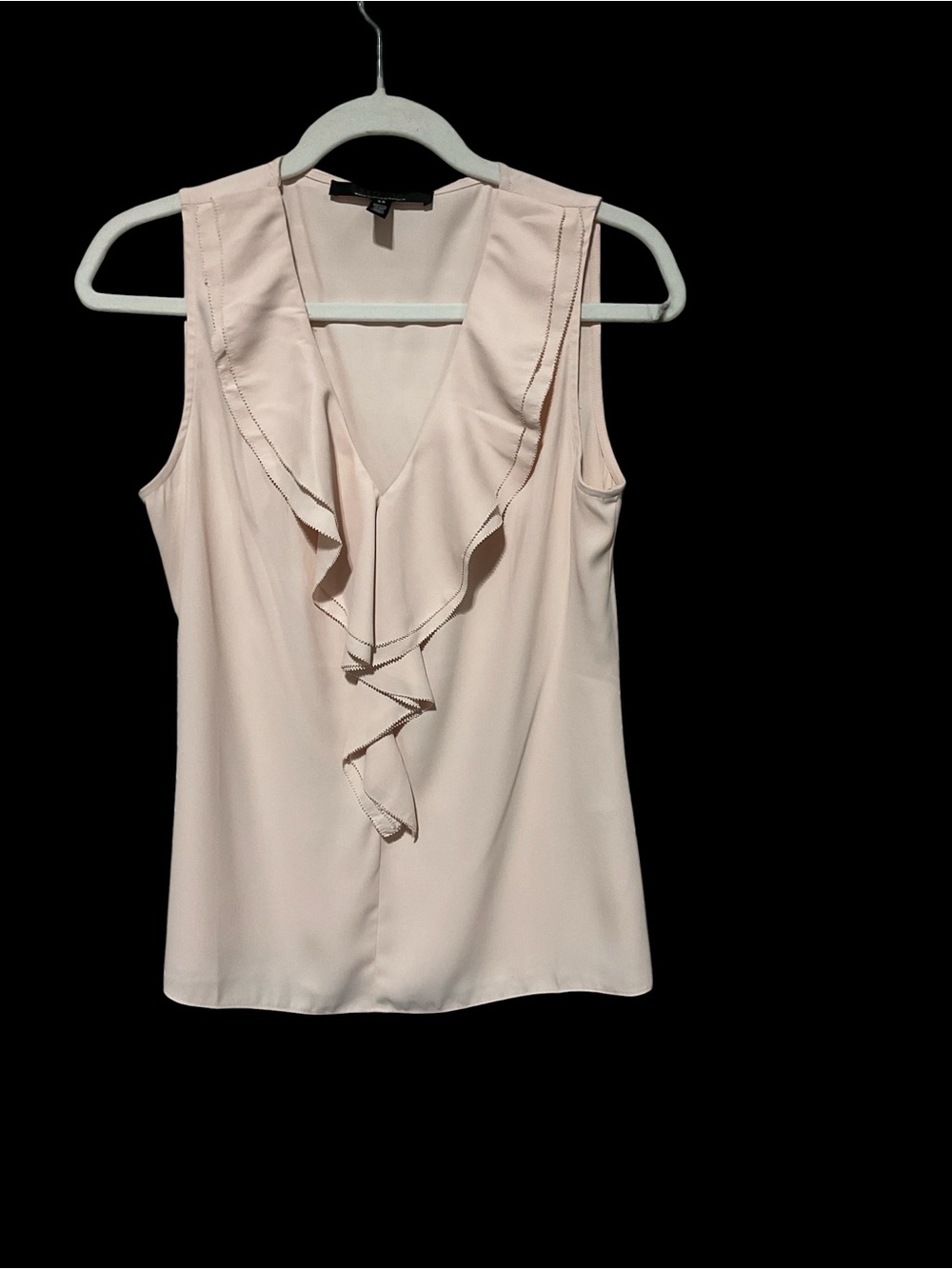 White House Black Market Sleeveless Ruffle Blouse – XS